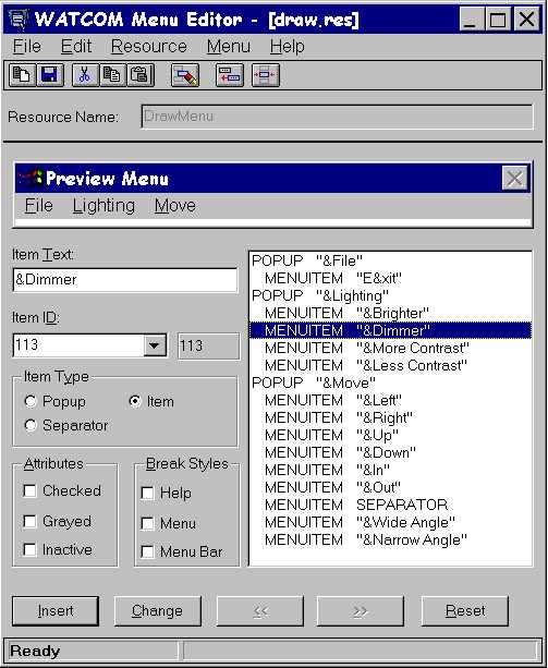 Figure 12.　Open Watcomリソースエディタ