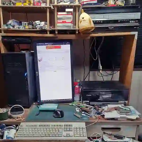 パソコンのまわりの写真